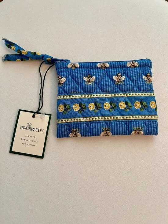 NWT Vintage Vera Bradley Bees Pocket Wallet/Coin Purse - Retired Pattern - Picture 1 of 7